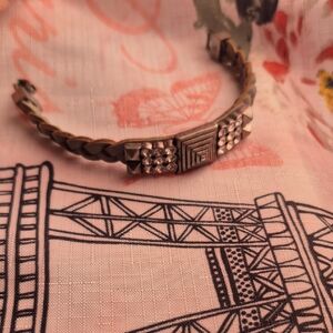 LIA SOPHIA Silver and Gray Braided Bracelet